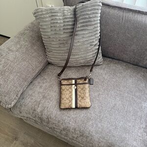 Coach Tan and Brown Crossbody Bag